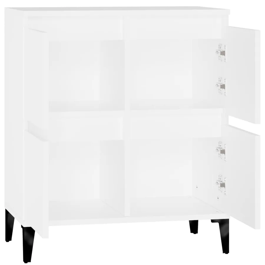 Buffet Blanc 60x35x70 cm Bois d'ingénierie - 8