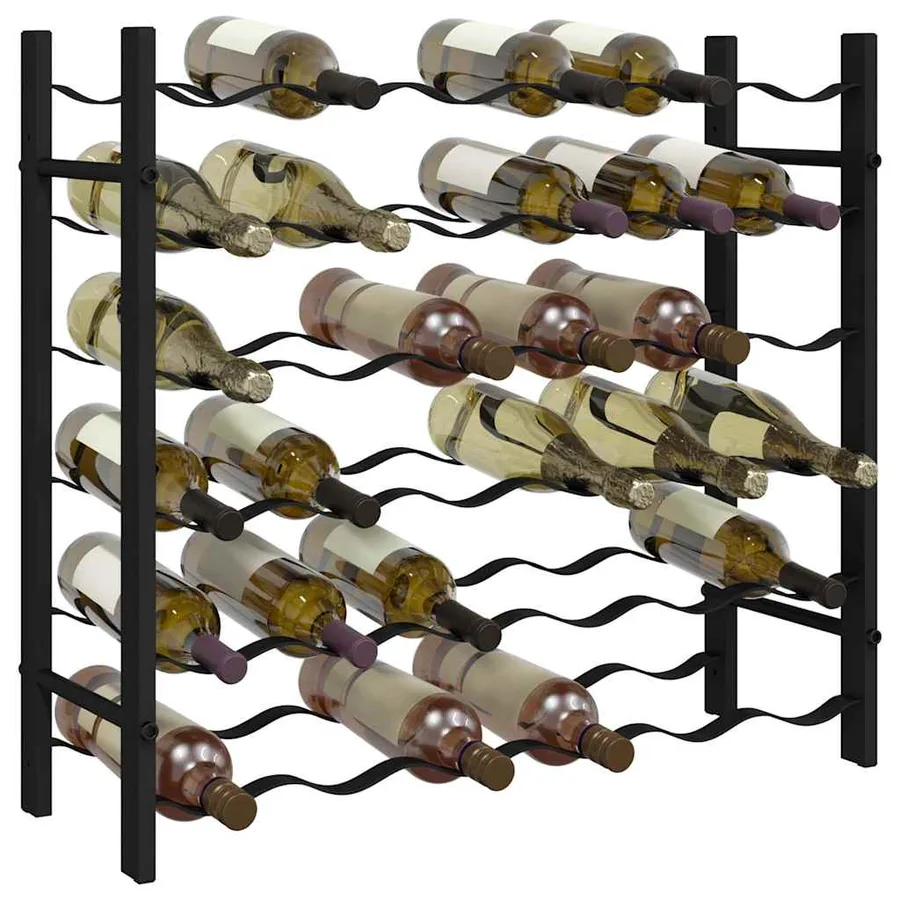 Casier à bouteilles pour 36 bouteilles Noir Fer - 4