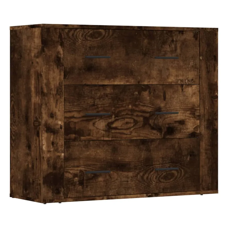 Buffets 3 pcs Chêne fumé Bois d'ingénierie - 7