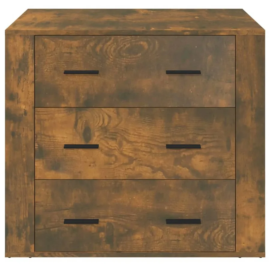 Buffet Chêne fumé 80x33x70 cm Bois d'ingénierie - 3