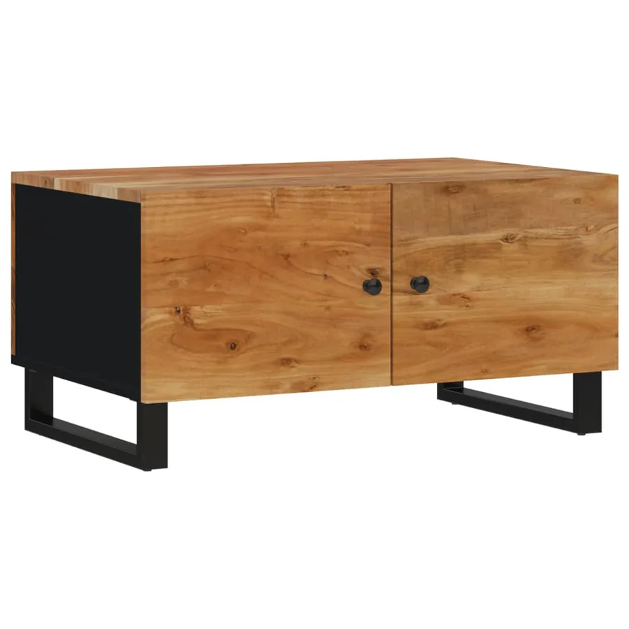 Table basse 80x50x40 cm Bois d'acacia solide et d'ingénierie - 2