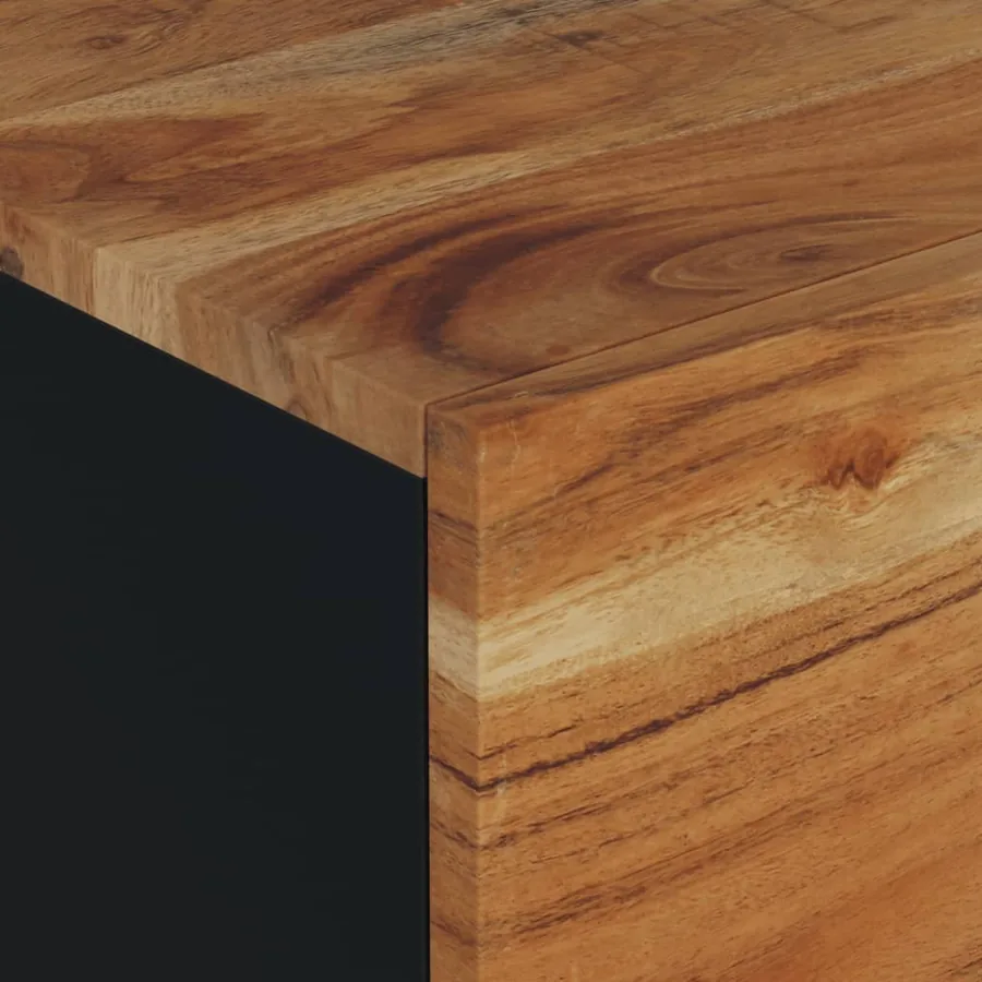 Table basse 80x50x40 cm Bois d'acacia solide et d'ingénierie - 7