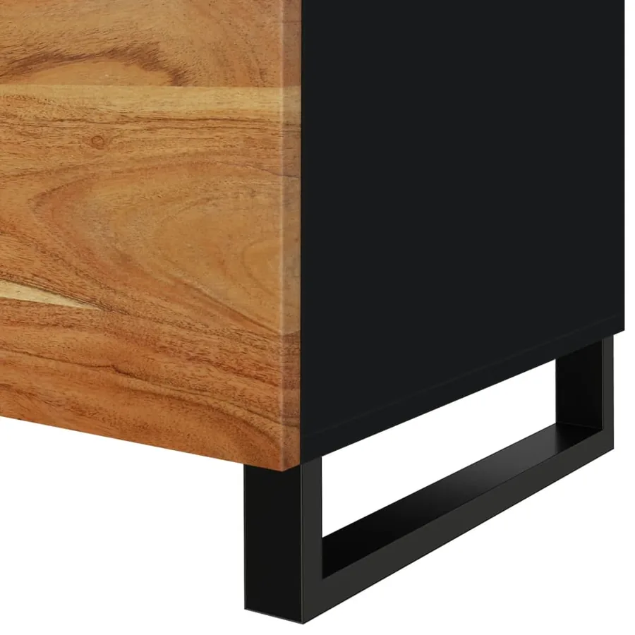 Table basse 80x50x40 cm Bois d'acacia solide et d'ingénierie - 8