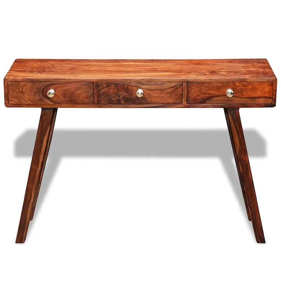 Table console avec 3 tiroirs 76 cm Bois massif - 3