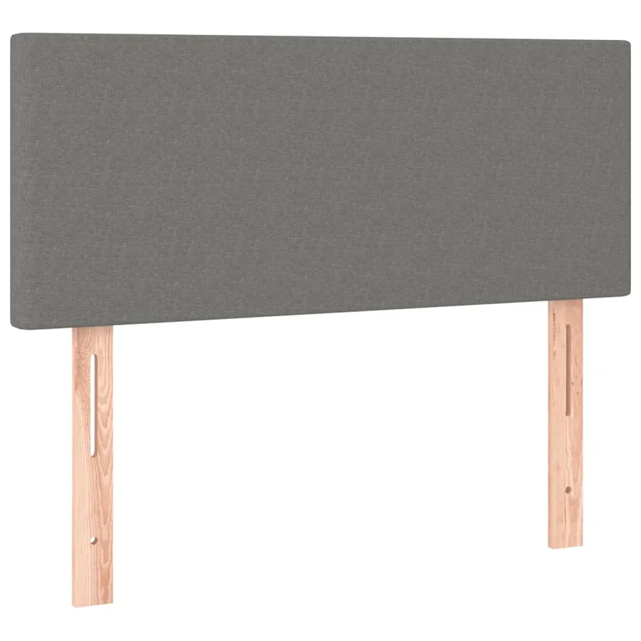 Sommier à lattes de lit avec matelas et LED Gris foncé 90x190cm - 7