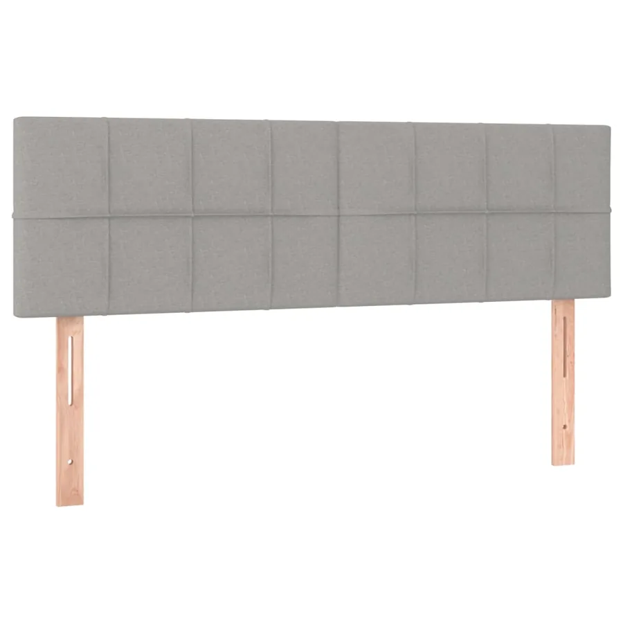 Sommier à lattes de lit et matelas et LED Gris clair 140x200 cm - 7
