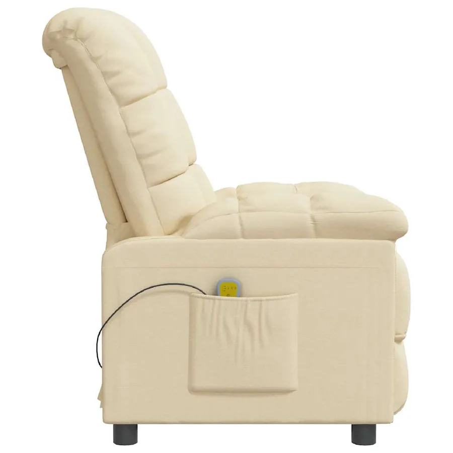 Fauteuil de massage Crème Tissu - 4