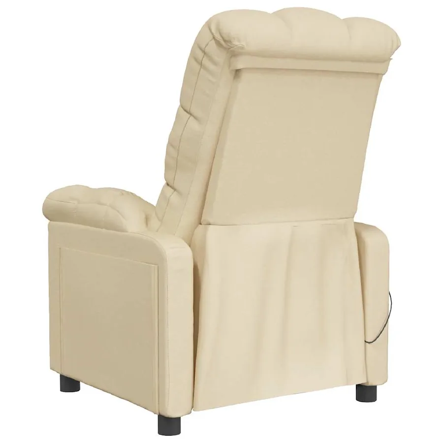 Fauteuil de massage Crème Tissu - 5