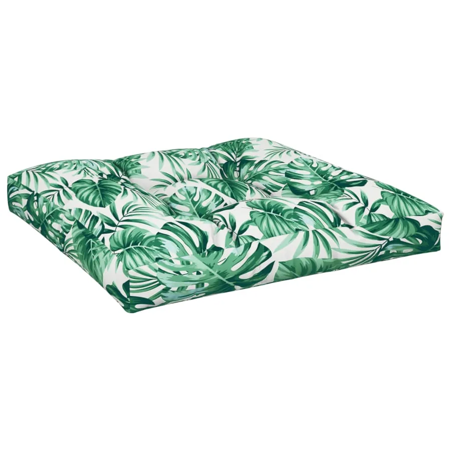 Coussin de canapé palette à motif de feuilles 70x70x12 cm - 2