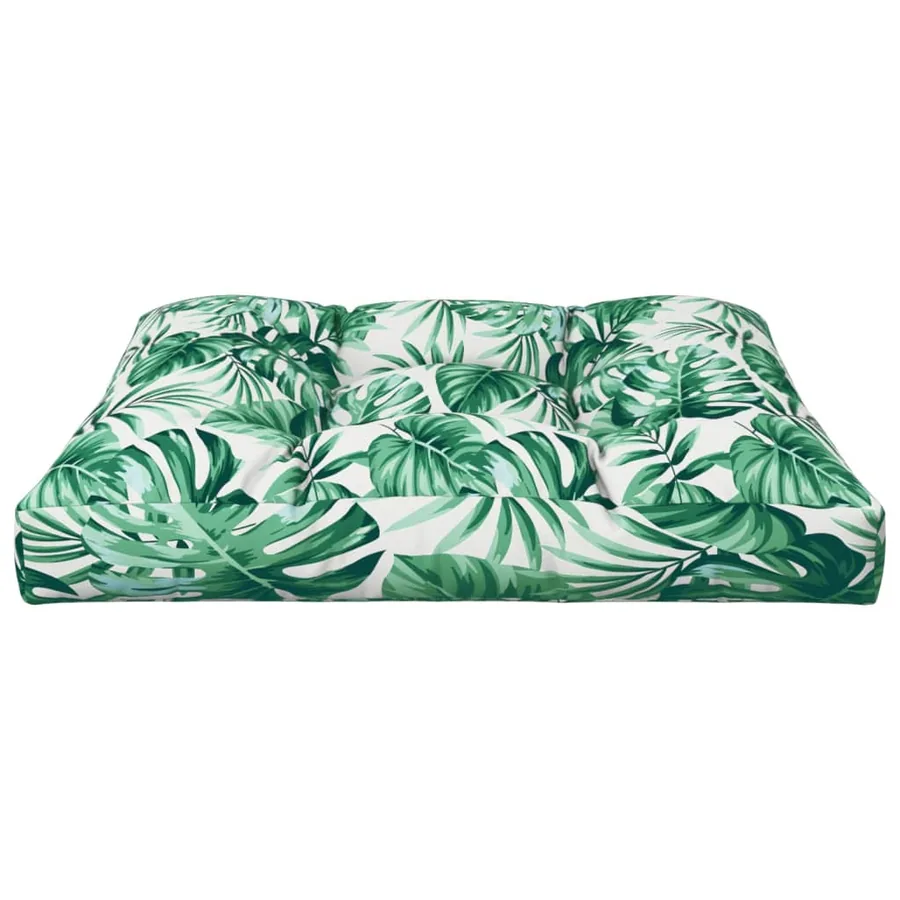 Coussin de canapé palette à motif de feuilles 70x70x12 cm - 4