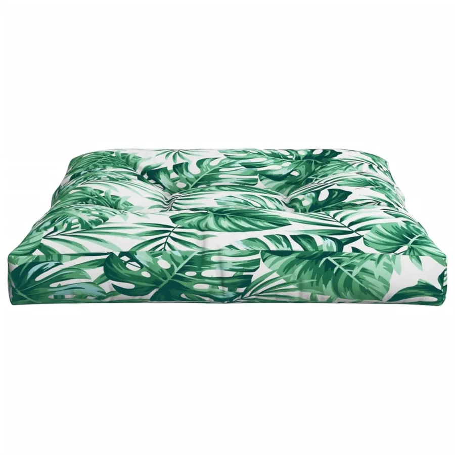 Coussin de canapé palette à motif de feuilles 70x70x12 cm - 5