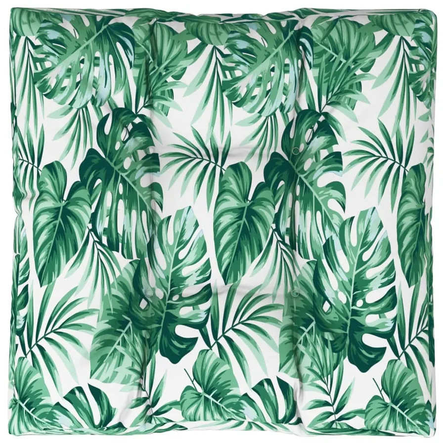 Coussin de canapé palette à motif de feuilles 70x70x12 cm - 6