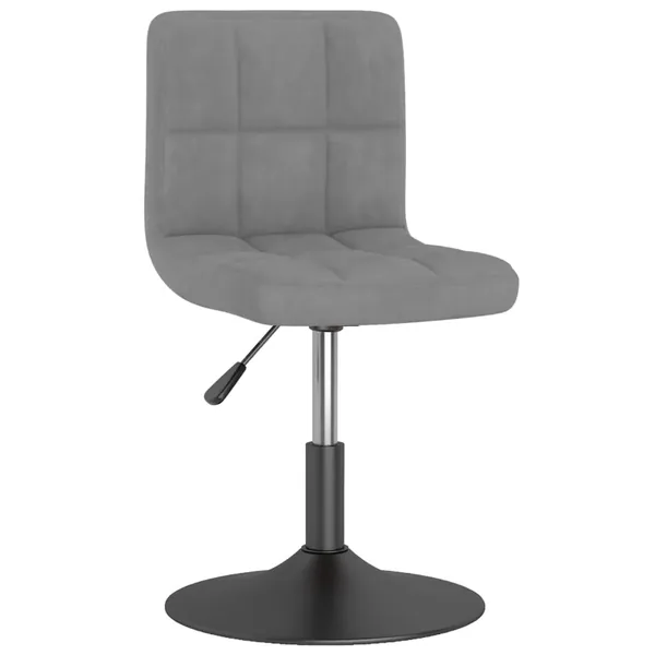 Chaise pivotante de salle à manger Gris clair Velours