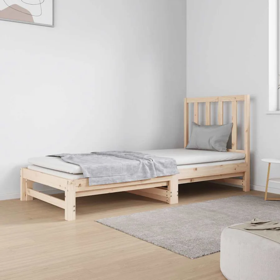 Lit coulissant sans matelas 2x(90x190) cm