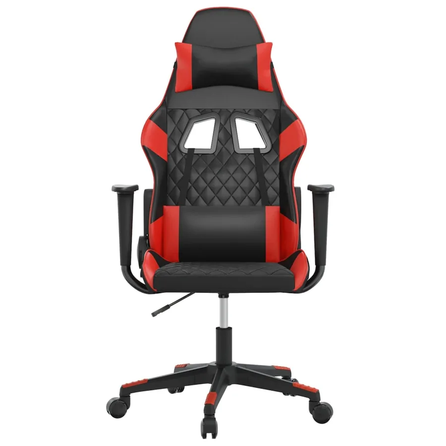 Chaise de jeu Noir et rouge Similicuir - 3