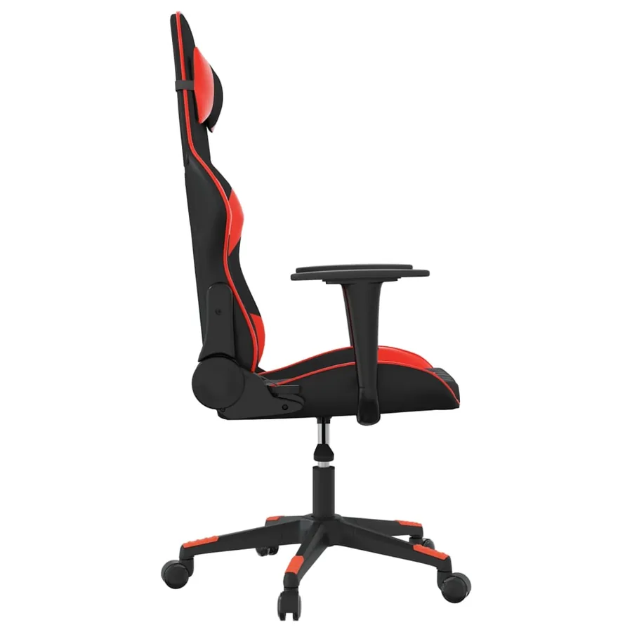 Chaise de jeu Noir et rouge Similicuir - 4