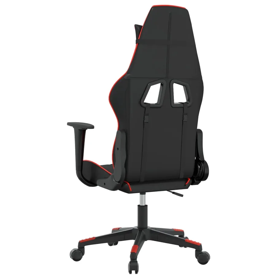 Chaise de jeu Noir et rouge Similicuir - 5
