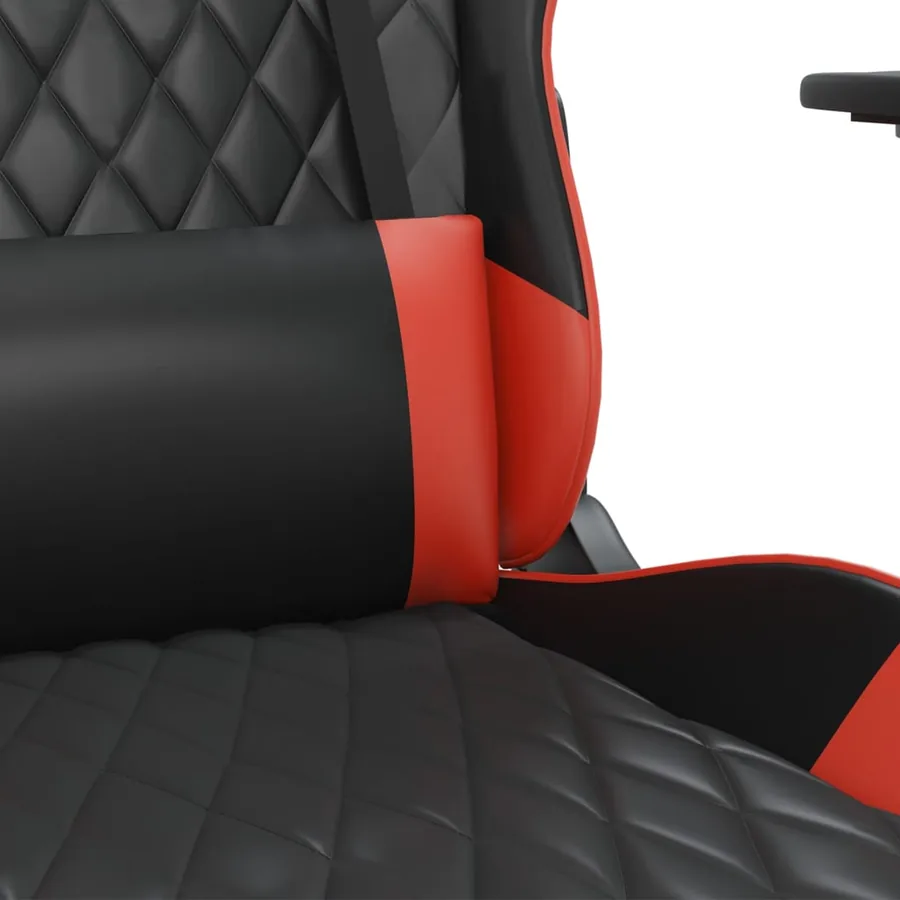Chaise de jeu Noir et rouge Similicuir - 8