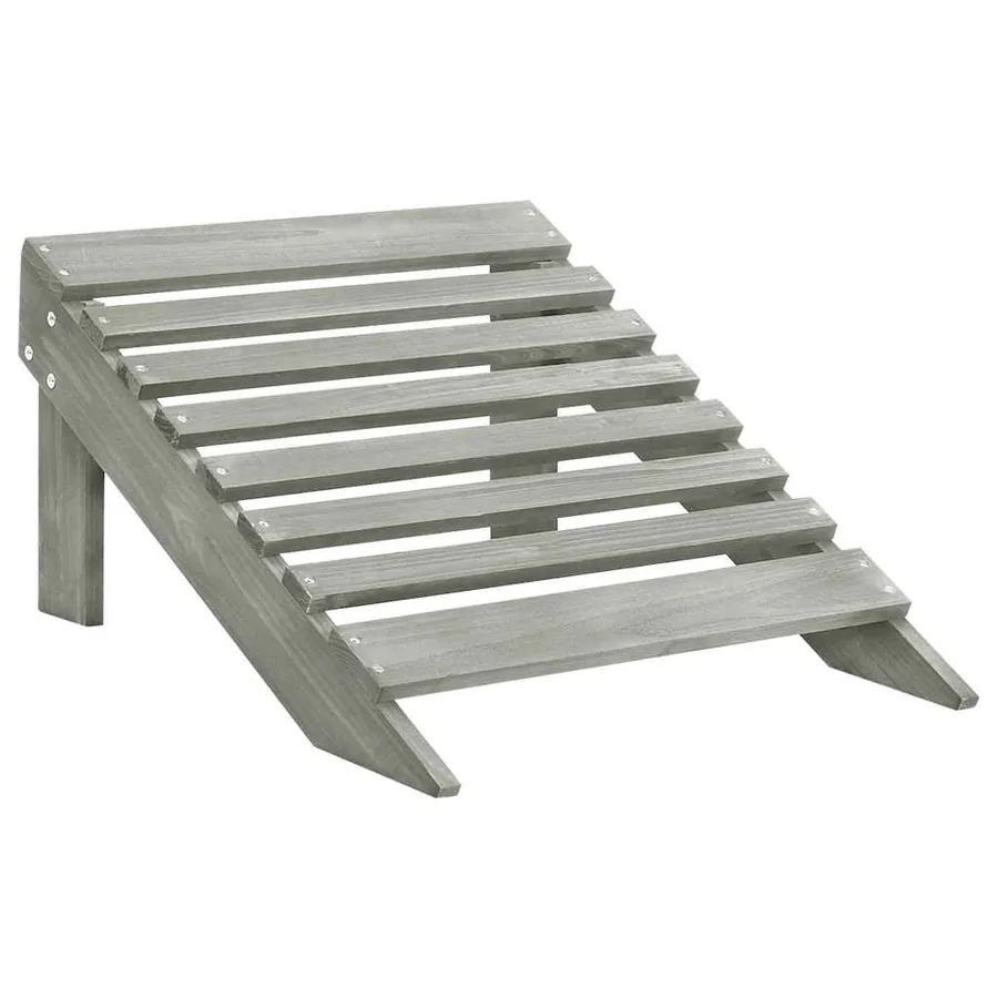 Chaise de jardin Adirondack avec pouf et table Sapin Gris - 11