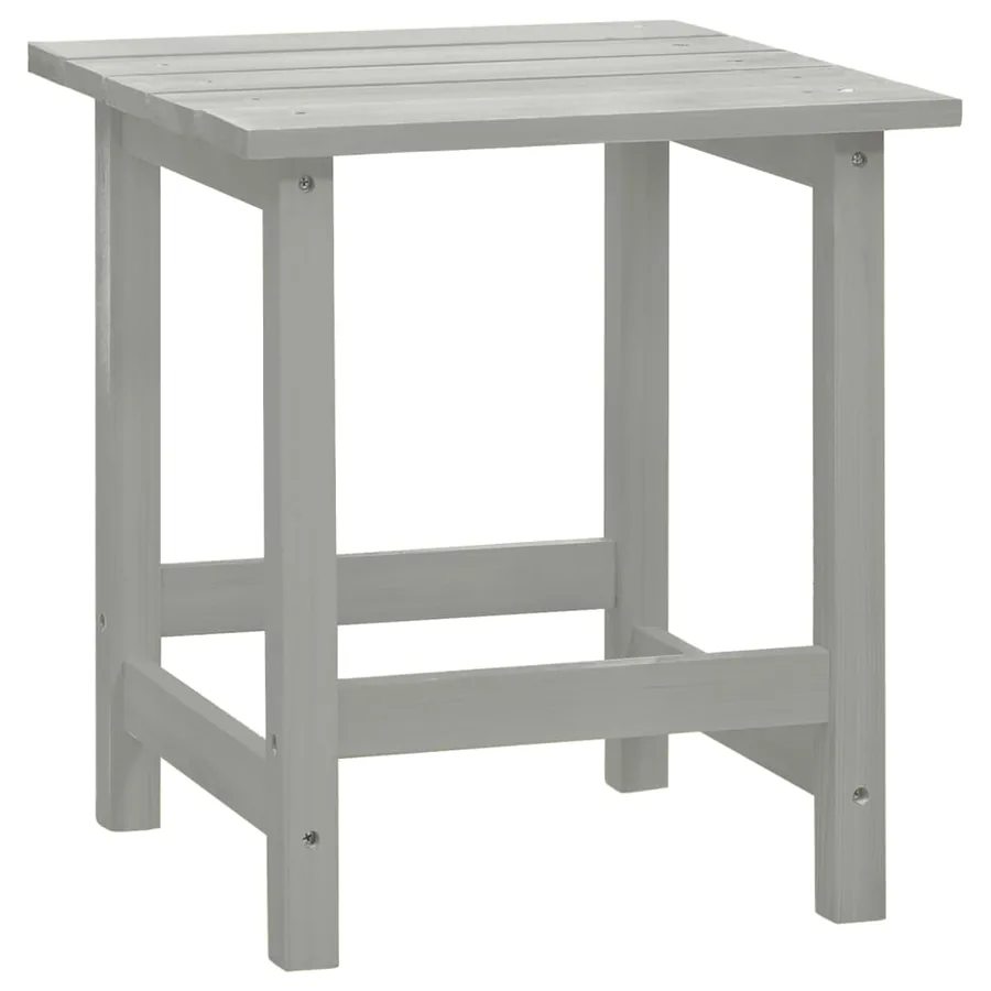 Chaise de jardin Adirondack avec pouf et table Sapin Gris - 12