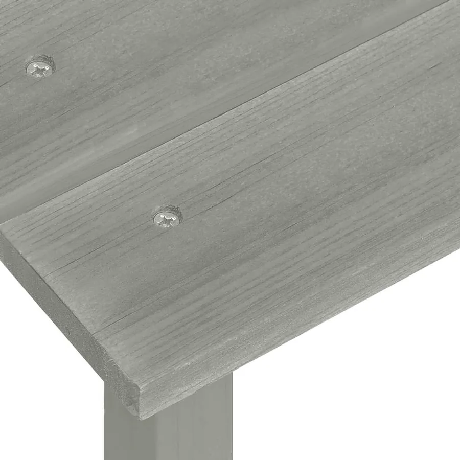 Chaise de jardin Adirondack avec pouf et table Sapin Gris - 14