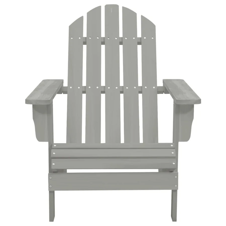 Chaise de jardin Adirondack avec pouf et table Sapin Gris - 9