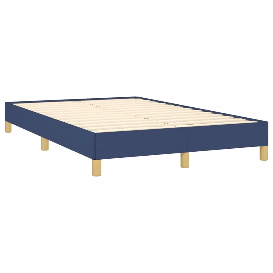 Cadre de lit sans matelas bleu 120x200 cm tissu - 4