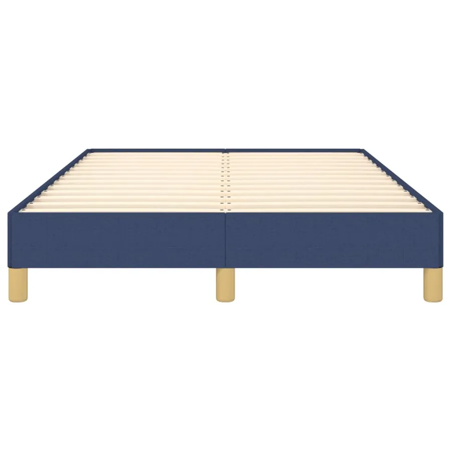 Cadre de lit sans matelas bleu 120x200 cm tissu - 5