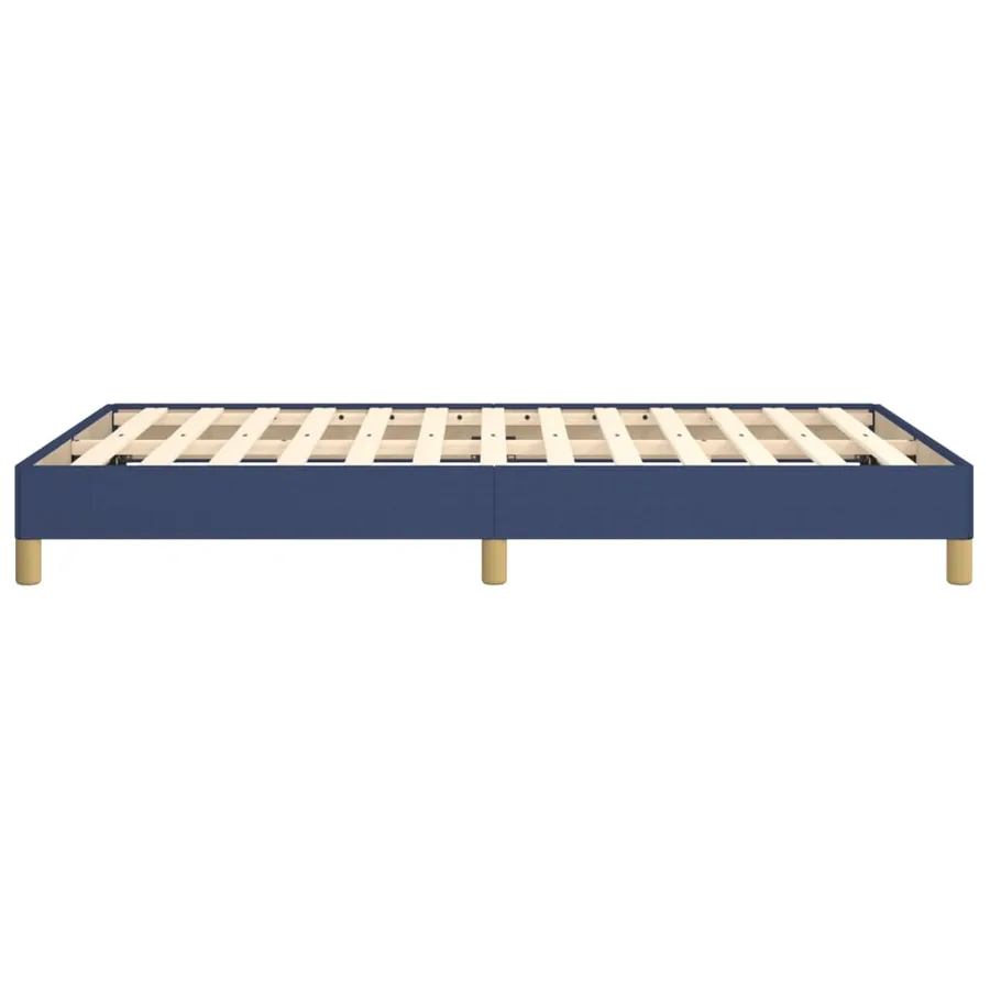 Cadre de lit sans matelas bleu 120x200 cm tissu - 6