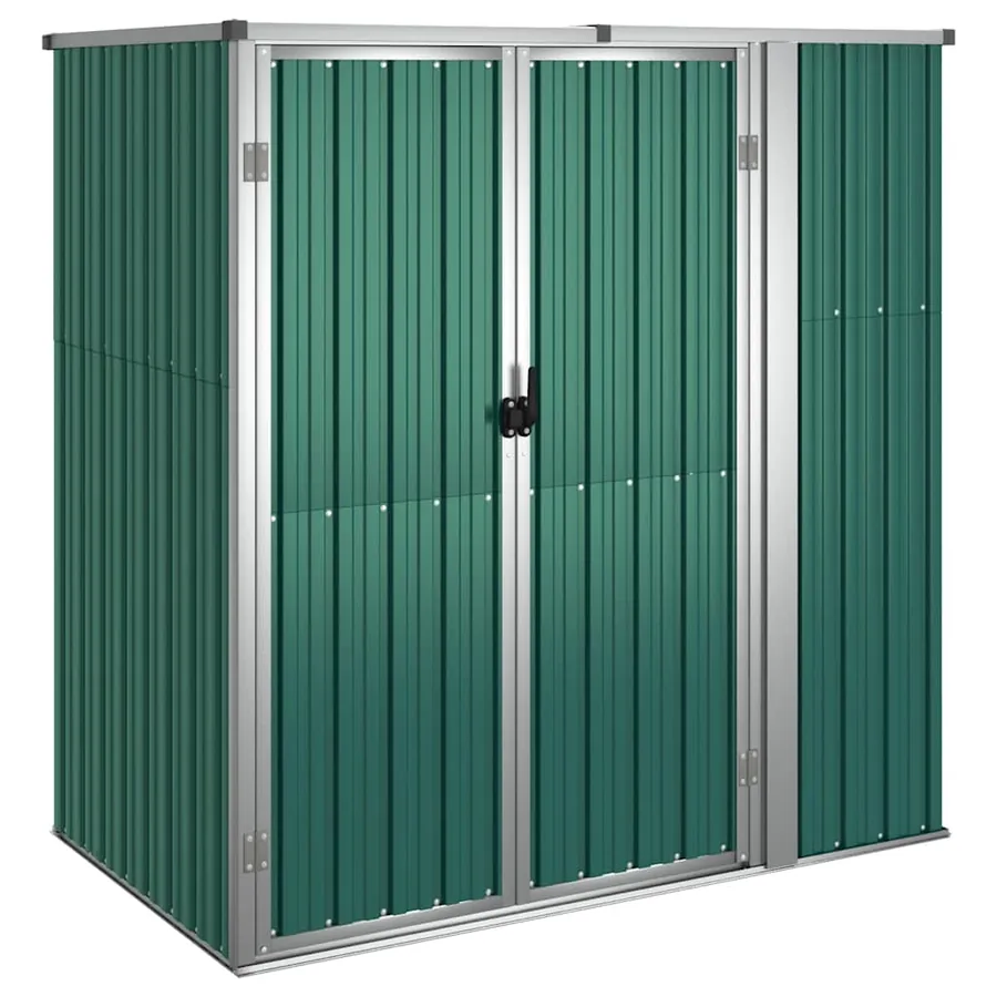 Abri à outils de jardin vert 161x89x161 cm acier galvanisé - 2