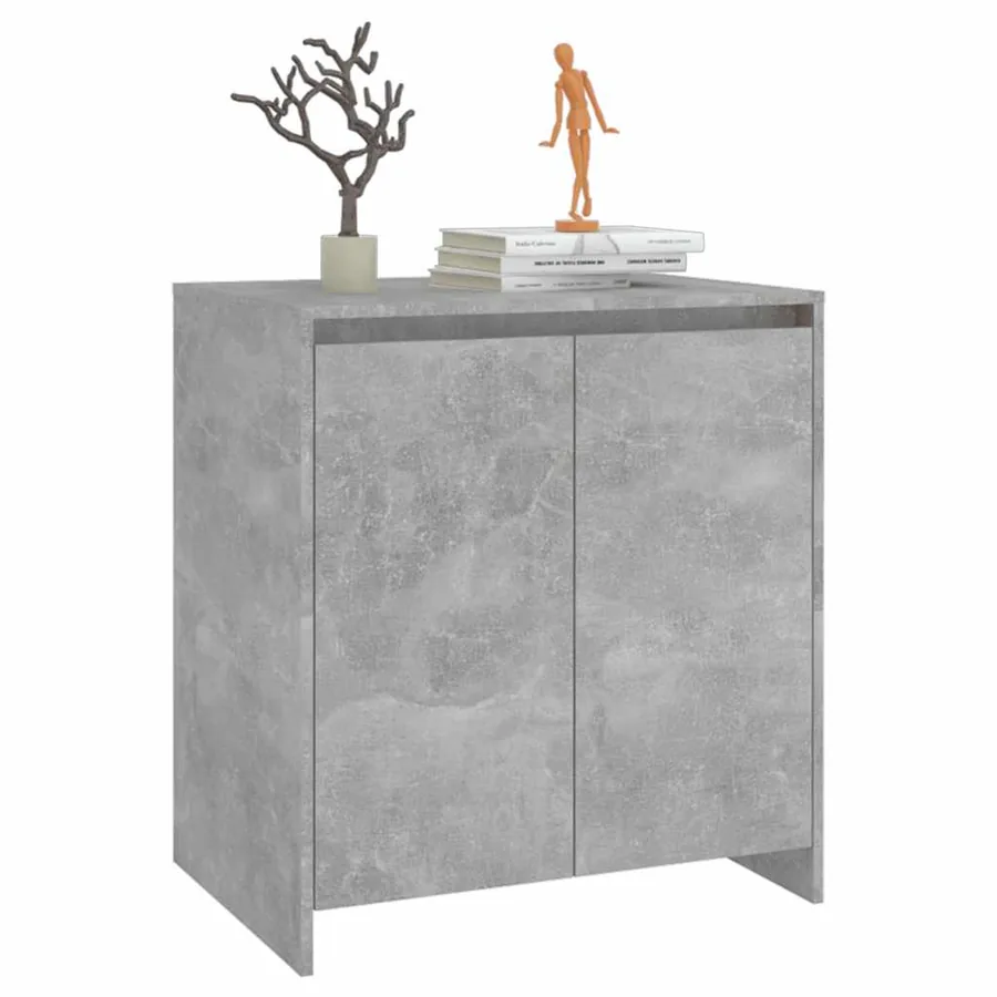Buffet Gris béton 70x41x75 cm Bois d'ingénierie - 4