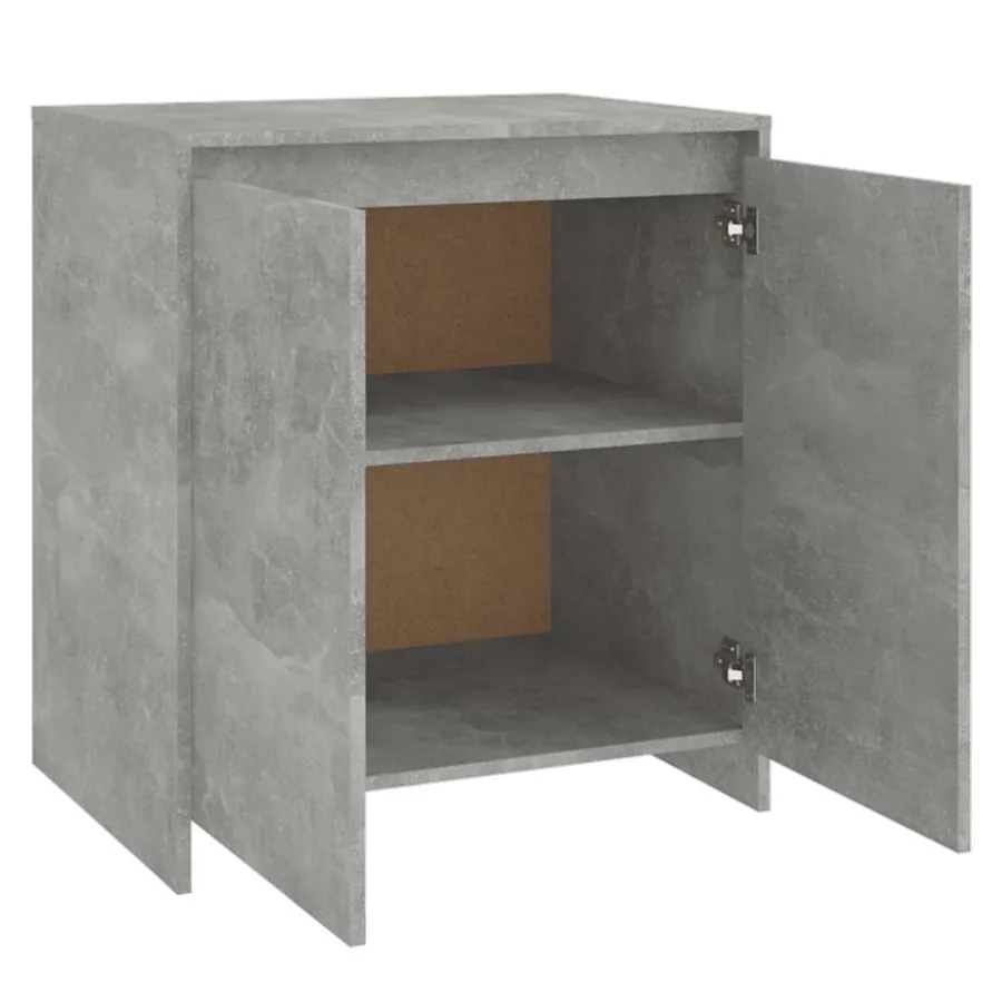 Buffet Gris béton 70x41x75 cm Bois d'ingénierie - 8