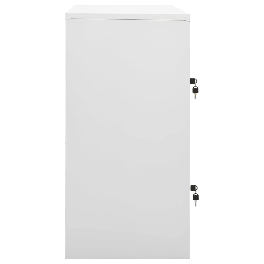 Armoires à casiers 2 pcs Gris clair et vert 90x45x92,5 cm Acier - 4