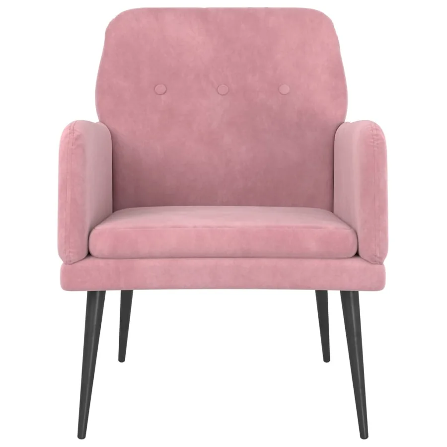 Fauteuil Rose 62x79x79 cm Velours - 3