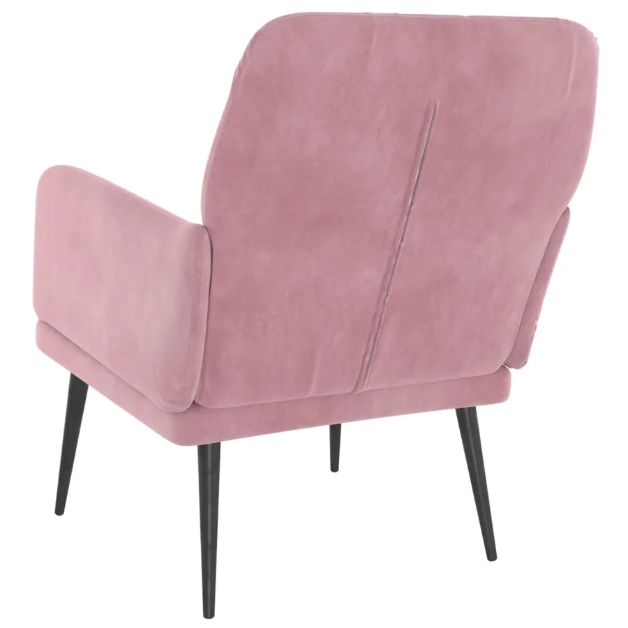 Fauteuil Rose 62x79x79 cm Velours - 5