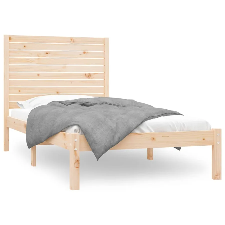 Cadre de lit sans matelas 90x200 cm bois massif - 2
