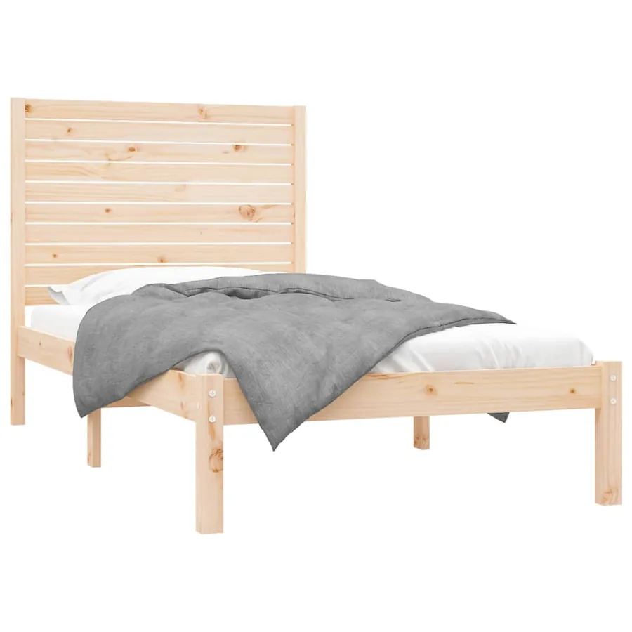 Cadre de lit sans matelas 90x200 cm bois massif - 3