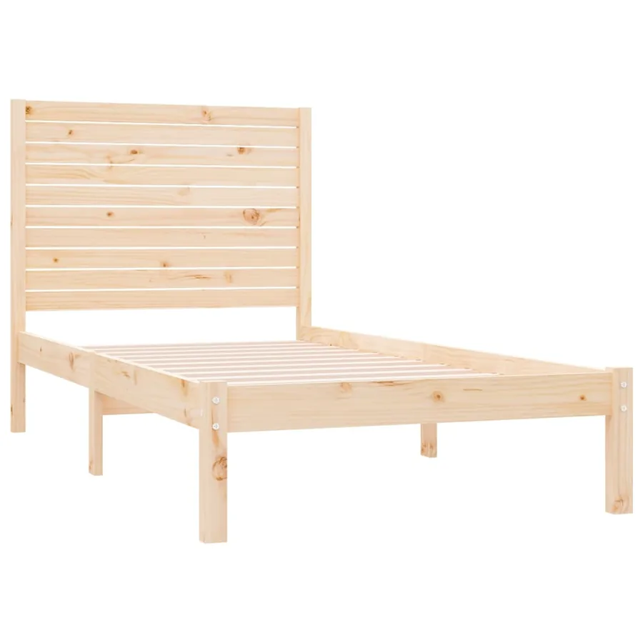 Cadre de lit sans matelas 90x200 cm bois massif - 4