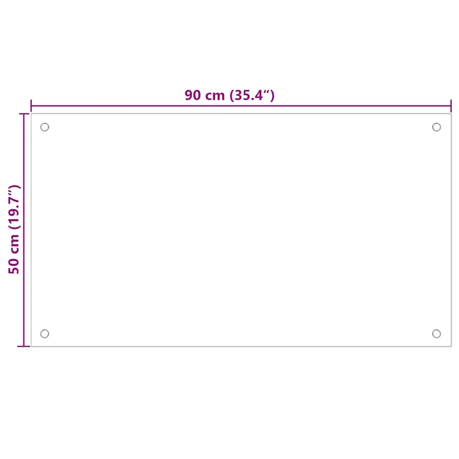 Dosseret de cuisine Transparent 90x50 cm Verre trempé - 10