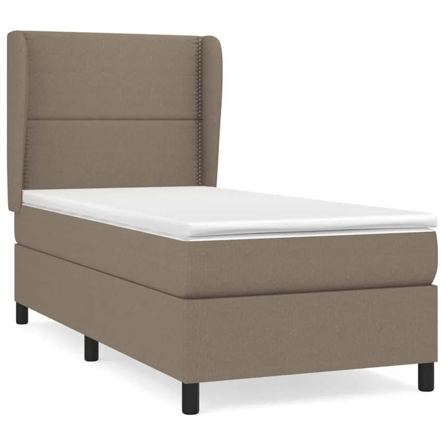 Sommier à lattes de lit avec matelas Taupe 90x200 cm Tissu - 2