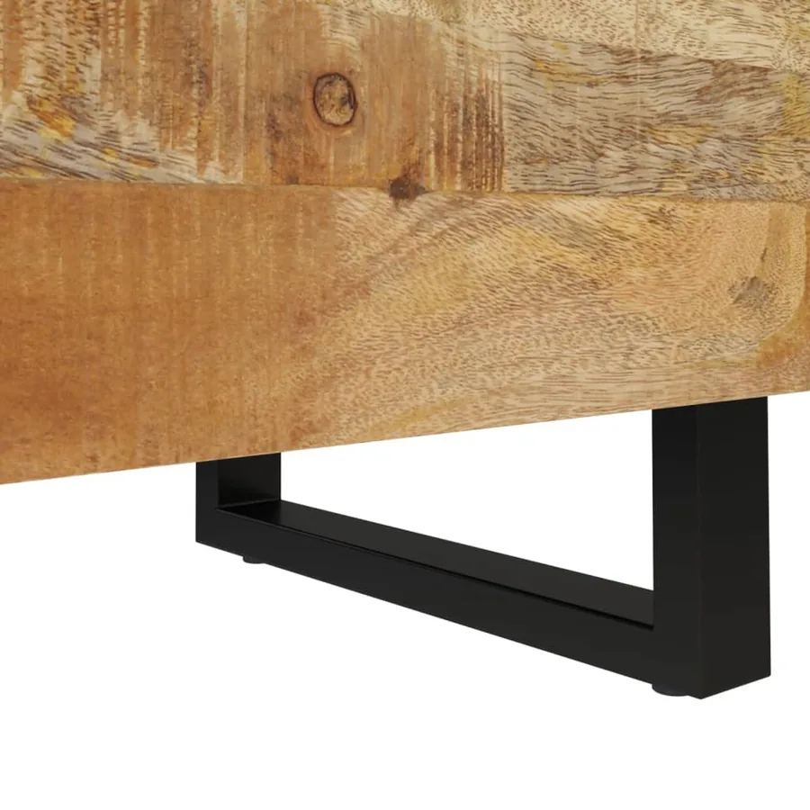 Table de chevet 40x33x46 cm Bois de manguier solide - 6