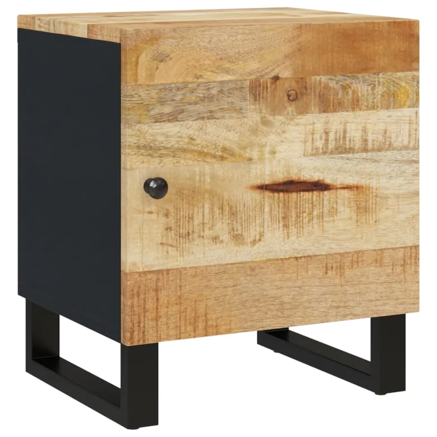 Table de chevet 40x33x46 cm Bois de manguier solide - 8