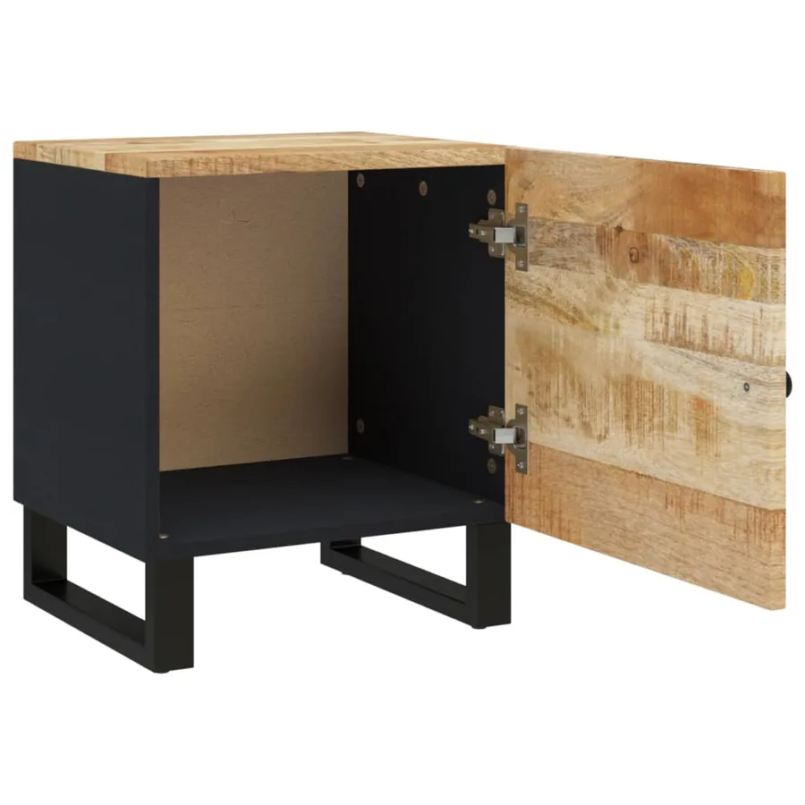 Table de chevet 40x33x46 cm Bois de manguier solide - 9