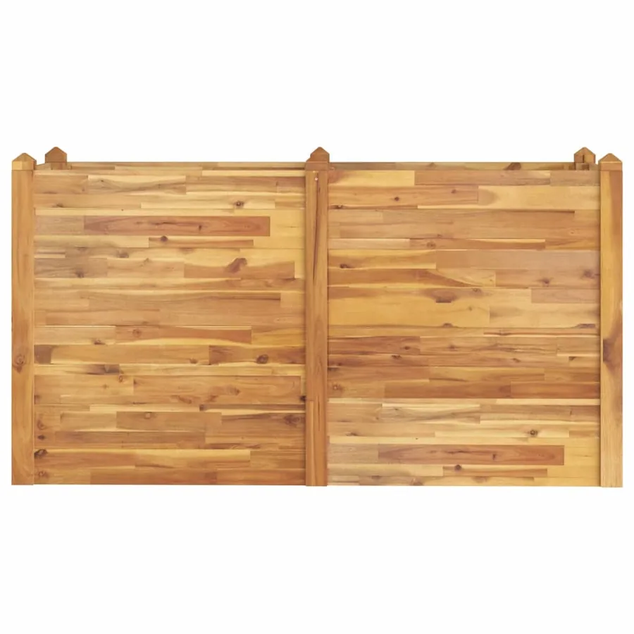 Lit surélevé de jardin 160x60x84 cm bois massif d'acacia - 3