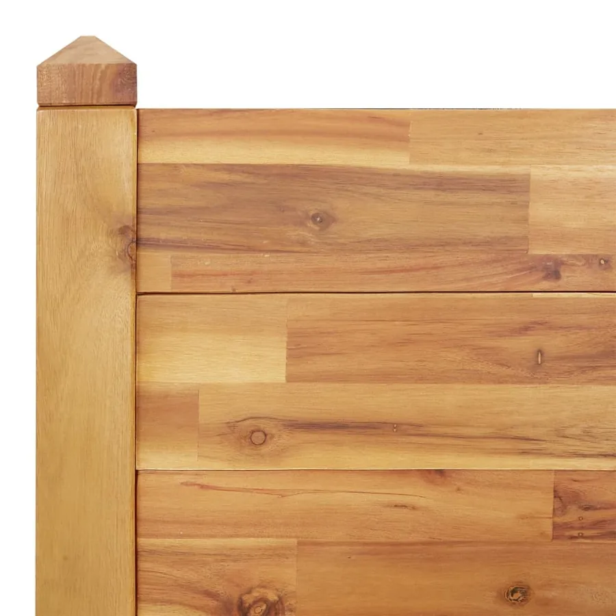 Lit surélevé de jardin 160x60x84 cm bois massif d'acacia - 5