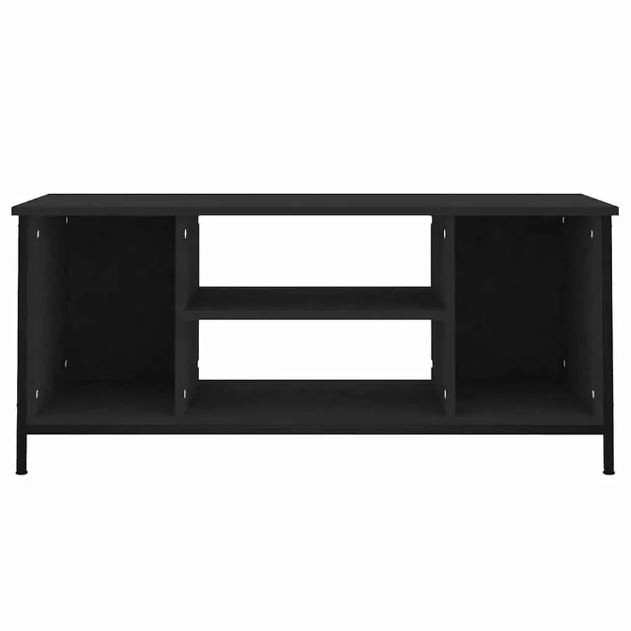 Meuble TV noir 102x35x45 cm bois d'ingénierie - 5