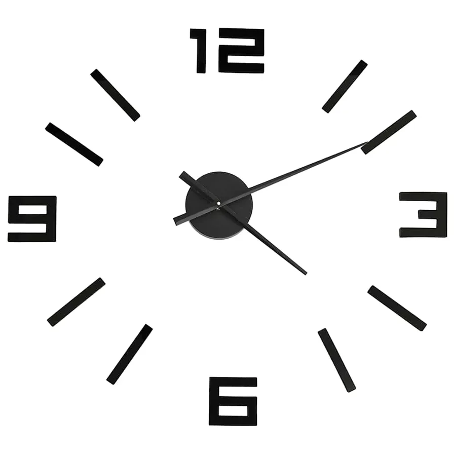 Horloge murale 3D Design moderne Noir 100 cm XXL - 2