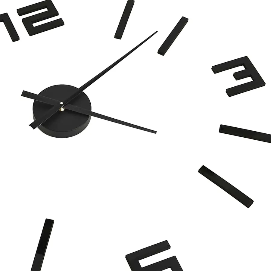 Horloge murale 3D Design moderne Noir 100 cm XXL - 4