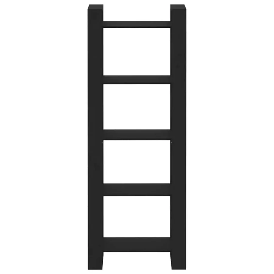 Bibliothèque/Séparateur de pièce Noir 60x35x160 cm Bois massif - 3