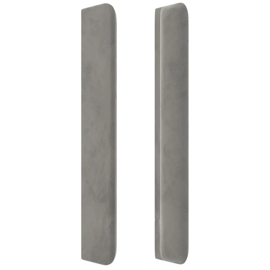 Tête de lit avec oreilles Gris clair 103x16x118/128 cm Velours - 4